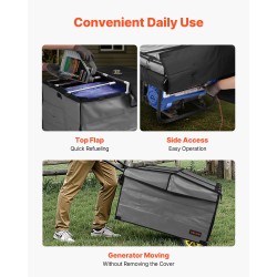 Generaattorinsuojus 420D Oxford-kangas PVC-verkko säänkestävä mitat 865x657x535 mm 3500–12000W