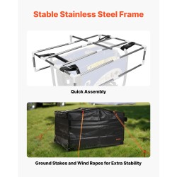 Generaattorin suojus 420D polyesterikangas vedenpitävä ruostumaton teräsrunko 3500–12000W