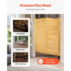 Keinuvat saluunaovet mäntypuusta puolikorkea malli sisäkäyttöön automaattinen sulkeutuminen