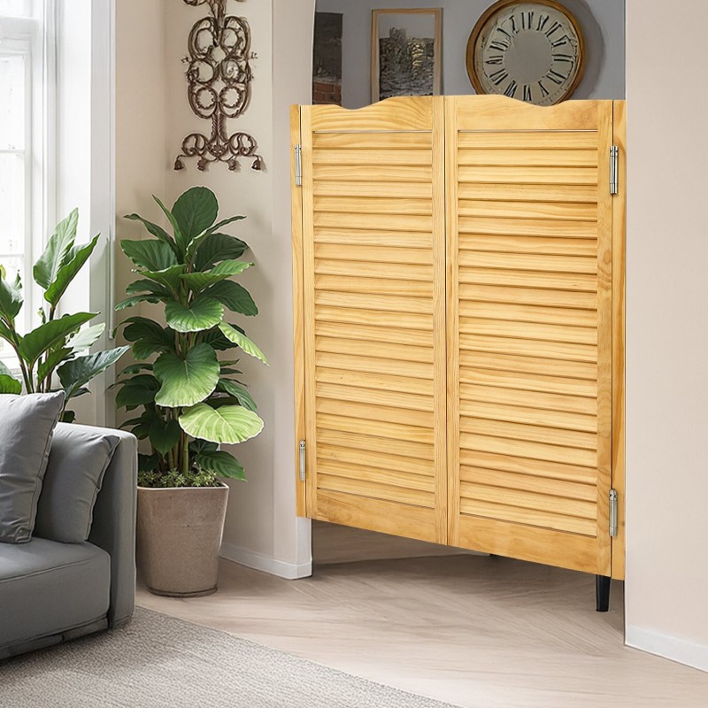 Keinuvat saluunaovet mäntypuusta puolikorkea malli sisäkäyttöön automaattinen sulkeutuminen