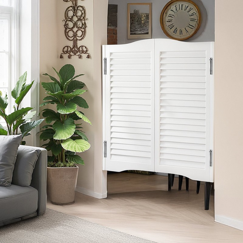 Keinuvat kahvilanovet mäntypuiset valkoiset kaksoisovet 900x28x900 mm