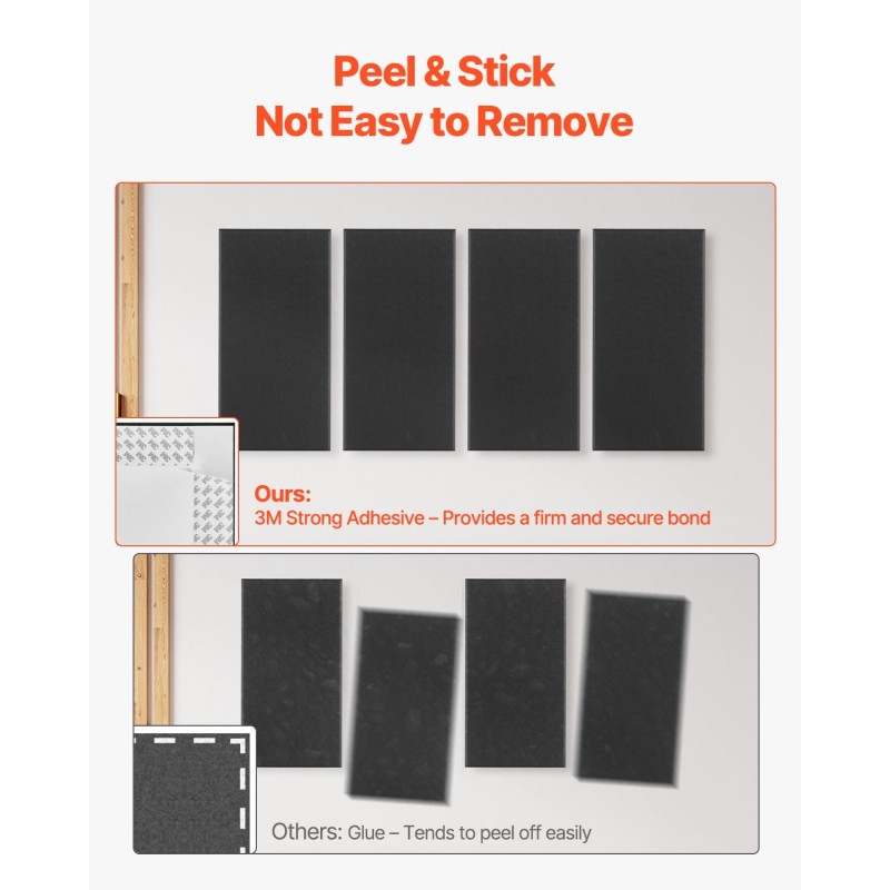 Akustiset kuitulasipaneelit 4 kpl 600x300x50 mm musta itsekiinnittyvät