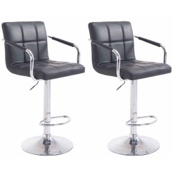 Lucy V2 säädettävä baarijakkara käsinojilla, 2 kpl setti