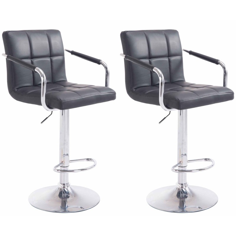 Lucy V2 säädettävä baarijakkara käsinojilla, 2 kpl setti