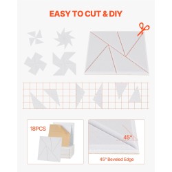 Akustiikkapaneelit polyesterikuituiset 300x300x10 mm 18 kpl itseliimautuvat valkoinen