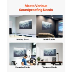 Akustiikkapaneelit polyesterikuituiset 8 kpl 400×300×10 mm itsekiinnittyvät metsäkuosi