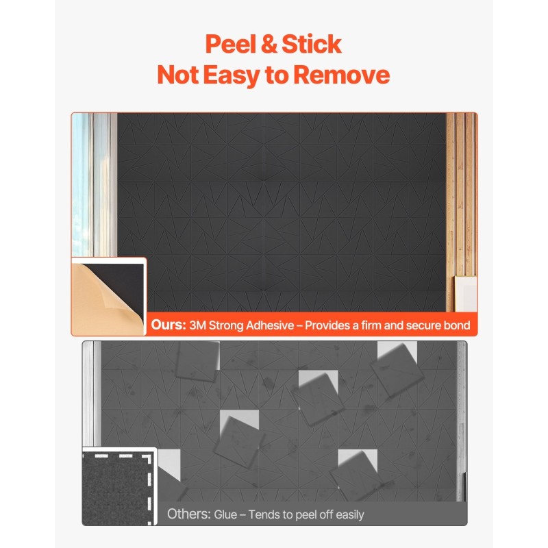 Akustiikkapaneelit polyesterikuitu itsekiinnittyvä tausta 300×300×10 mm 18 kpl musta