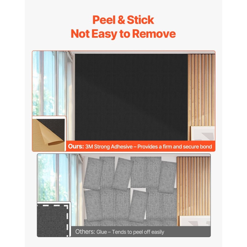 Akustiset seinäpaneelit polyesterikuitua 1200 x 600 x 10 mm 5 kpl musta