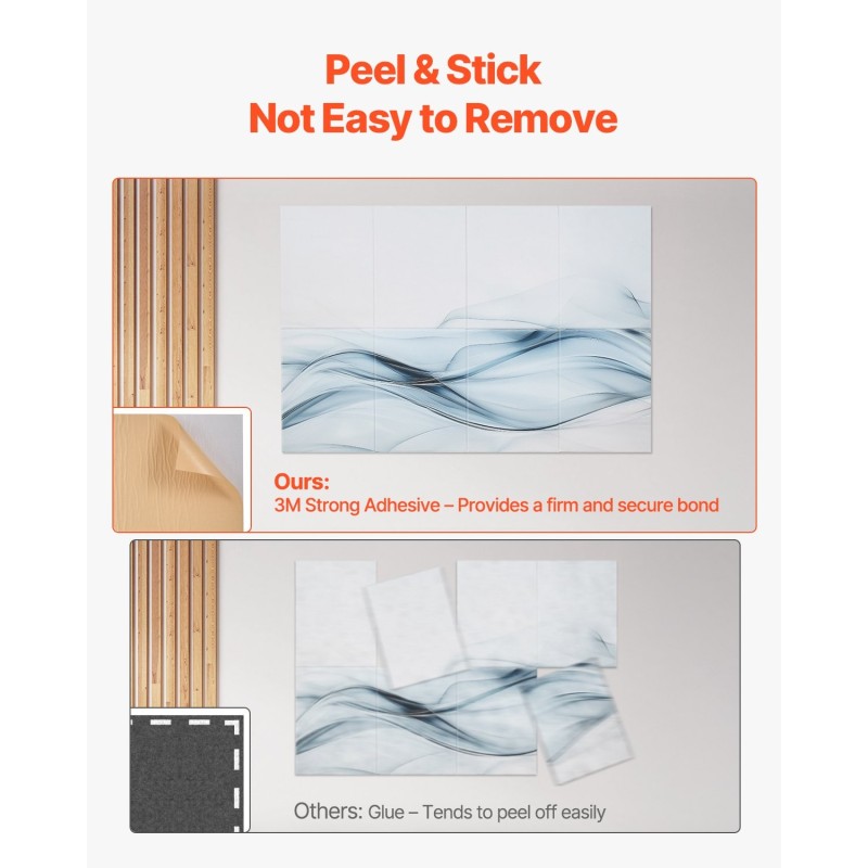 Akustiset itsekiinnittyvät seinäpaneelit polyesterikuitu 400 x 300 x 10 mm 6 kpl