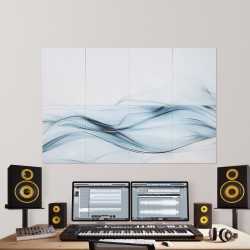 Akustiset itsekiinnittyvät seinäpaneelit polyesterikuitu 400 x 300 x 10 mm 6 kpl