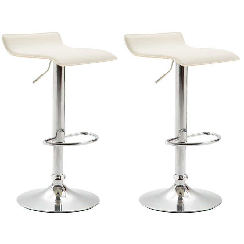 Tyylikäs säädettävä baarijakkara keinonahkaistuimella ja jalkatuella