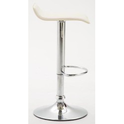 Tyylikäs säädettävä baarijakkara keinonahkaistuimella ja jalkatuella