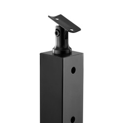 Kaapelitolppa ruostumaton teräs jauhemaalattu musta korkeus 106 7 cm esiporatut reiät 80 mm