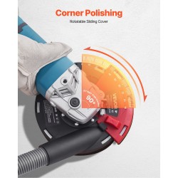 Pölysuojus kulmahiomakoneelle 4–5 tuuman hiomalaikoille betoniin ja marmoriin