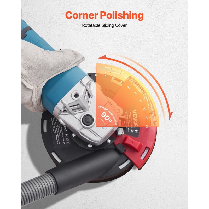 Hiontapölysuoja kulmahiomakoneelle 4–5 tuuman hiomalaikoille metallisalpalla kestävä kotelo