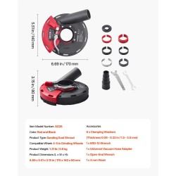 Hiontapölysuoja kulmahiomakoneelle 4–5 tuuman hiomalaikoille metallisalpalla kestävä kotelo