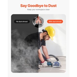 Katkaisun pölysuoja läpinäkyvä kestävä 4–5 tuuman hiomalaikoille ja 1,5–2,01 tuuman etukoteloille