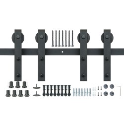 Liukuoven kiskosarja hiiliteräs 244 cm sopii 112 131 cm kaksoisoville