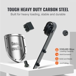 Liukuoven asennussarja hiiliteräs 2440 mm kisko 112–131 cm oville