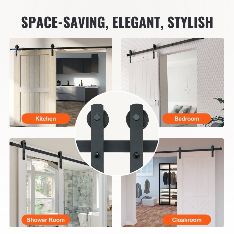 Liukuvan ladonoven kiskosarja hiiliteräs musta 149,7 kg 140,2–158,5 cm ovelle