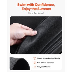 Allaspohjamatto geotekstiilikangas ovaali 15 x 30 jalkaa 180 g/m² musta