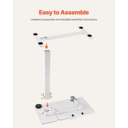 Säädettävä sängynpöytä lastulevy seosteräsrunko kallistettava levy pyörillä korkeus 64.5–102.5 cm