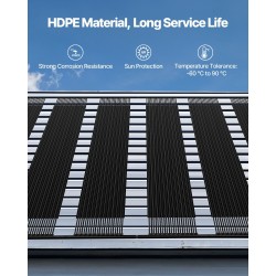 Uima-altaan aurinkolämmitin HDPE 4 paneelia 1235×3100 mm maanpäällisiin ja upotettuihin altaisiin