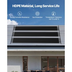 Aurinkokäyttöinen uima-altaan lämmitysjärjestelmä korkeatiheyksinen polyeteeni musta