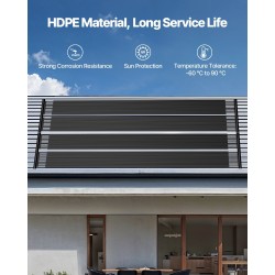 Uima-altaan aurinkolämmitin muovinen 2 kpl paneelia 850×6100 mm