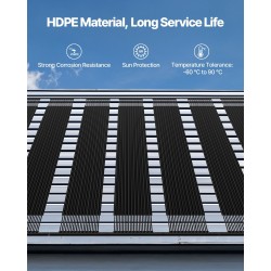 Uima-altaan aurinkolämmitin HDPE-muovi koko 1235×3100 mm musta sopii upotettuihin ja maanpäällisiin altaisiin