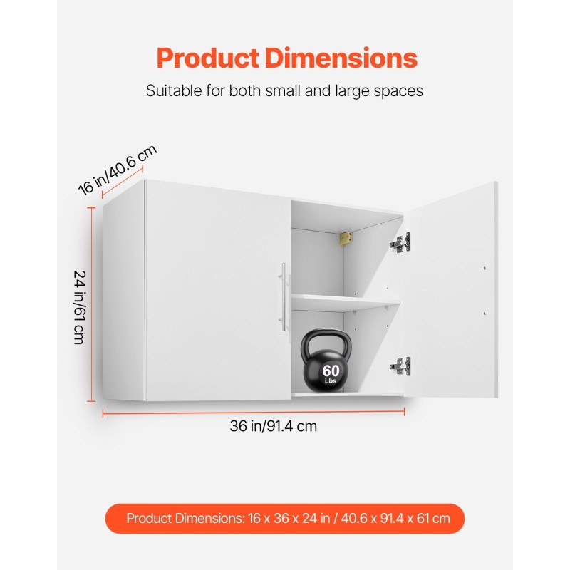 Seinälle asennettava 2-ovinen pyykkihuonekaappi valkoinen lastulevystä ja MDF-levystä säädettävällä hyllyllä