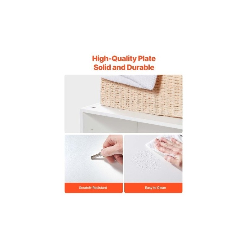 Seinäasenteinen pyykkikaappi valkoinen lastulevy ja MDF-levy kaksi ovea säädettävä hylly