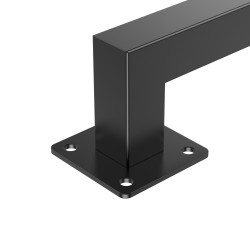 Seinään asennettava portaiden kaide neliöputkinen hiiliteräs 1215 mm musta sisäkäyttöön