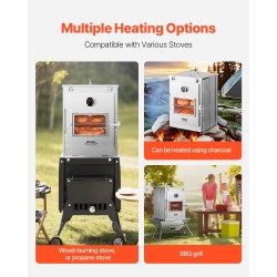 Taitettava retkiuuni 30 l 430-ruostumatonta terästä lasiluukulla