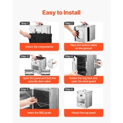 Taitettava retkiuuni 30 l 430-ruostumatonta terästä lasiluukulla