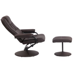 Ennis säädettävä nojatuoli jalkarahilla ergonominen pyörivä tv-tuoli