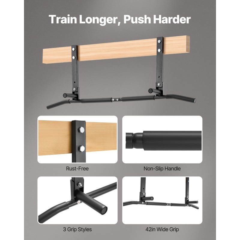 Leuanvetotanko hiiliteräs palkkiin kiinnitettävä 200 kg kantavuus kolmoisote