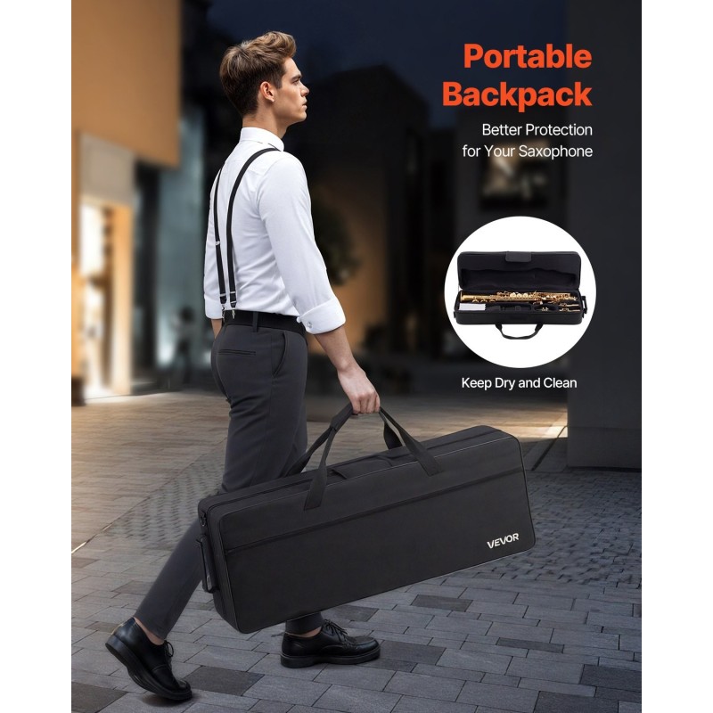 Sopraanosaksofoni messinkirunkoinen B-vireinen 23 näppäintä 33 sävelen ääniala