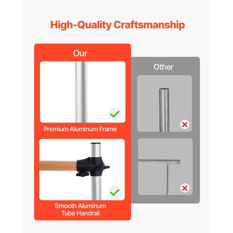 Siirrettävä balettitanko kaksitankoinen pyökkipuinen alumiinirunko korkeussäädettävä 170–1165 mm kotiin