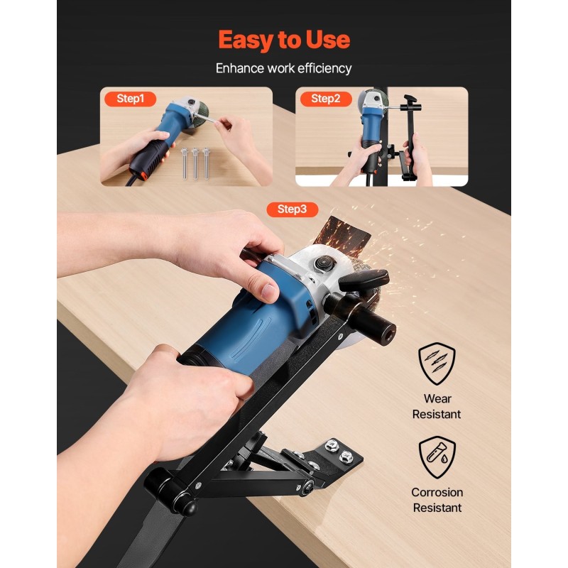 Ruohonleikkurin terän teroitin alumiiniseosrunko kuulalaakeri säädettävä 15–45 asteen kulma 25 mm kahva