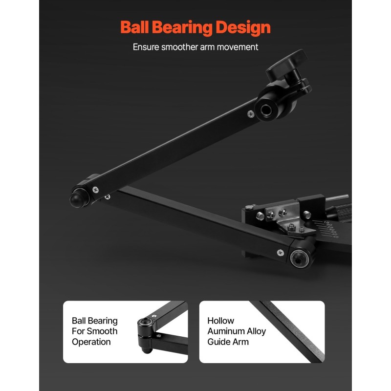Ruohonleikkurin terän teroitin alumiiniseosrunko kuulalaakeri säädettävä 15–45 asteen kulma 25 mm kahva