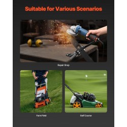 Ruohonleikkurin terän teroitin alumiiniseosrunko kuulalaakeri säädettävä 15–45 asteen kulma 25 mm kahva