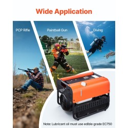 Korkeapainekompressori 2-sylinterinen 2200 W 30 MPa 35 L/min vesi- ja ilmajäähdytys