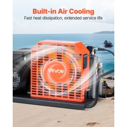 PCP-paineilmakompressori 1500 W 30 MPa nelisylinterinen 60 L/min tuuletinjäähdytys automaattipysäytys