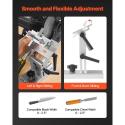 Penkkihiomakoneen teroitusjigi terille ja talttoille 0–64 mm 0–90° kulma