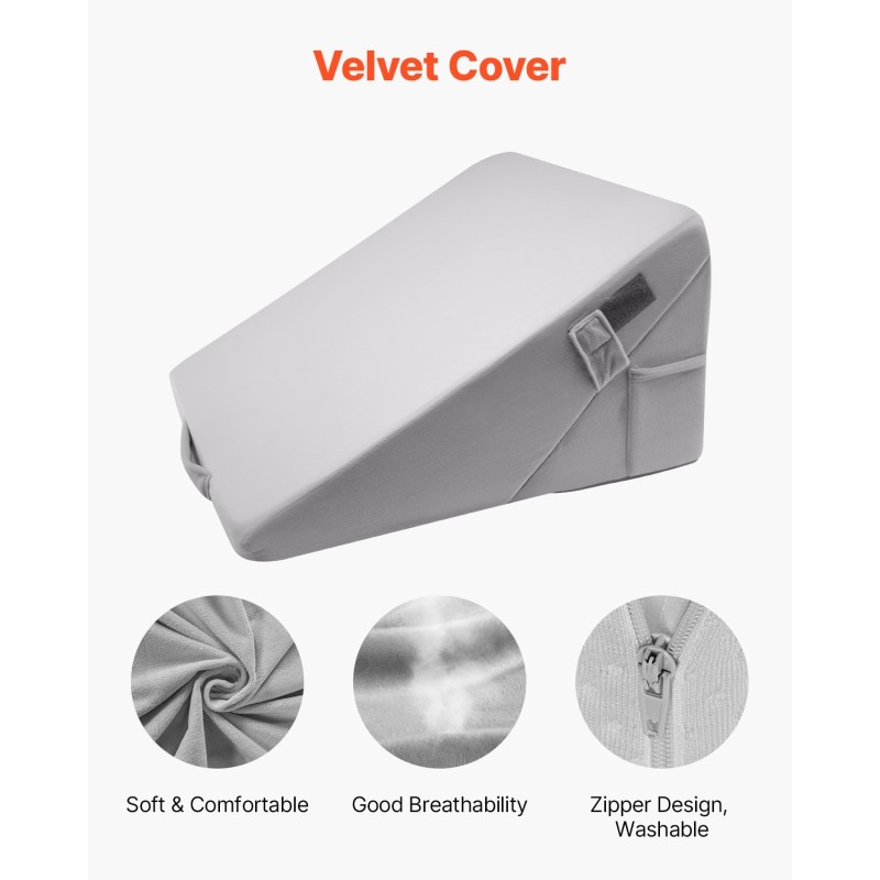 Kiilatyyny samettipäällisellä 25D korkeatiheyksisellä vaahdolla pään ja selän tukemiseen