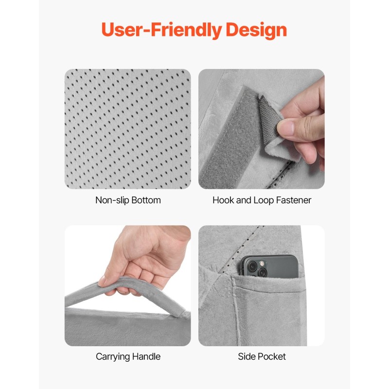 Kiilatyyny samettipäällisellä 25D korkeatiheyksisellä vaahdolla pään ja selän tukemiseen