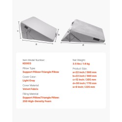 Kiilatyyny samettipäällisellä 25D korkeatiheyksisellä vaahdolla pään ja selän tukemiseen