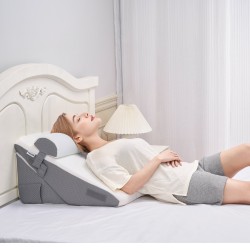 3-osainen kiilatyynysetti hengittävällä jacquard-päällisellä 25D vaahto ja 30D geelimuistivaahto