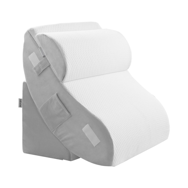 Kiilatyynysarja 4-osainen ortopedinen korkeatiheyksinen vaahto ja geelimuistevaahto irrotettavalla pestävällä päällisellä